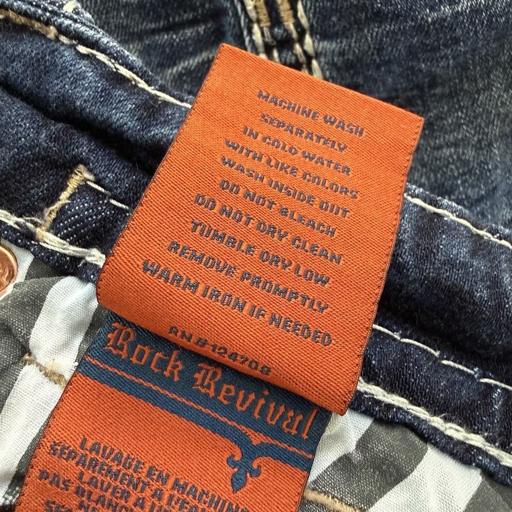 Rock Revival Men's Jeans Size 25 Ziggy Slim Bootcut 26.5" Inseam - Picture 7 of 10